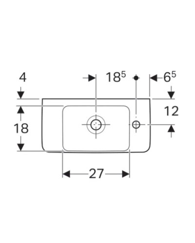 Раковина 50х25 см Geberit Renova Compact 276150000