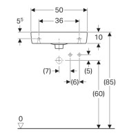 Раковина 50х25 см Geberit Renova Compact 276150000