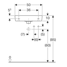 Раковина 50х25 см Geberit Renova Compact 276150000