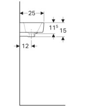 Раковина 50х25 см Geberit Renova Compact 276150000