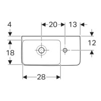 Раковина 50х25 см Geberit Renova Compact 276250000