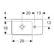 Раковина 50х25 см Geberit Renova Compact 276250000