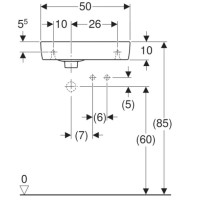 Раковина 50х25 см Geberit Renova Compact 276250000