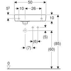 Раковина 50х25 см Geberit Renova Compact 276250000