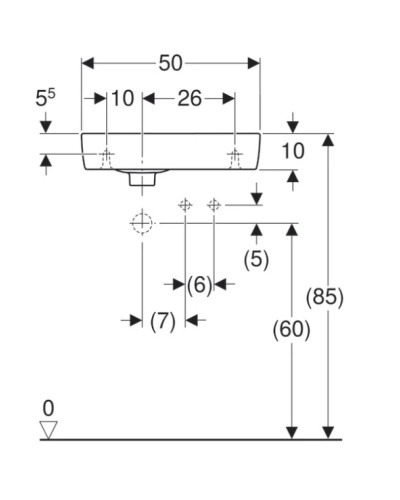 Раковина 50х25 см Geberit Renova Compact 276250000