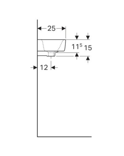 Раковина 50х25 см Geberit Renova Compact 276250000