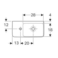 Раковина 50х25 см Geberit Renova Compact 276350000