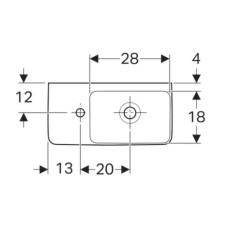 Раковина 50х25 см Geberit Renova Compact 276350000