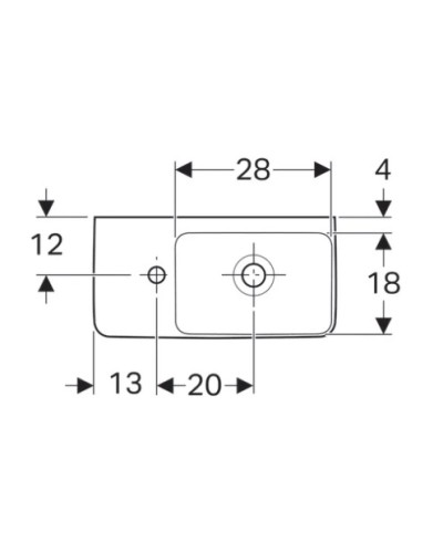 Раковина 50х25 см Geberit Renova Compact 276350000