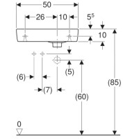 Раковина 50х25 см Geberit Renova Compact 276350000