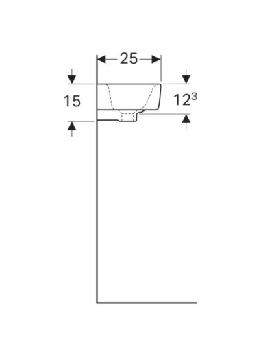 Раковина 50х25 см Geberit Renova Compact 276350000