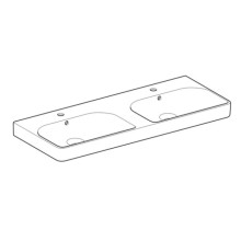 Раковина 120х48 см Geberit Smyle Square 500.223.01.1