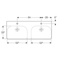 Раковина 120х48 см Geberit Smyle Square 500.223.01.1