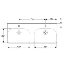 Раковина 120х48 см Geberit Smyle Square 500.223.01.1