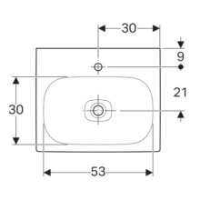 Раковина 60х50 см Geberit Citterio 500.544.01.1