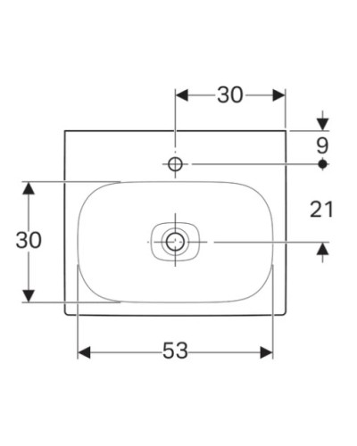 Раковина 60х50 см Geberit Citterio 500.544.01.1