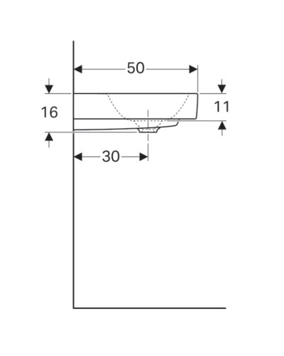 Раковина 60х50 см Geberit Citterio 500.544.01.1