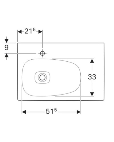 Раковина 75х50 см Geberit Citterio 500.545.01.1