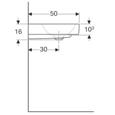 Раковина 75х50 см Geberit Citterio 500.545.01.1