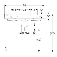 Раковина 90х50 см Geberit Citterio 500.547.01.1
