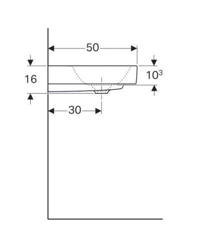 Раковина 90х50 см Geberit Citterio 500.547.01.1