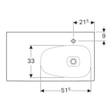 Раковина 90х50 см Geberit Citterio 500.549.01.1