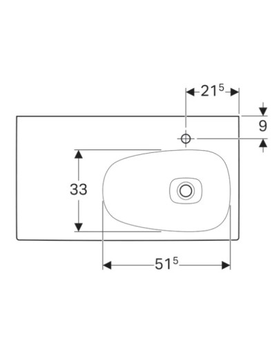 Раковина 90х50 см Geberit Citterio 500.549.01.1