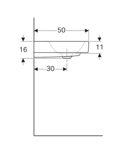 Раковина 90х50 см Geberit Citterio 500.549.01.1