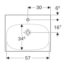 Раковина 60х48,2 см Geberit Acanto 500.629.01.2