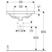 Раковина 60х48,2 см Geberit Acanto 500.629.01.2