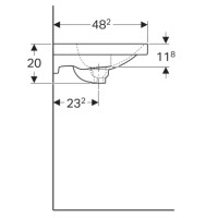 Раковина 60х48,2 см Geberit Acanto 500.629.01.2