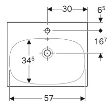 Раковина 60х48,2 см Geberit Acanto 500.620.01.2