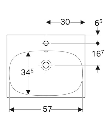 Раковина 60х48,2 см Geberit Acanto 500.620.01.2