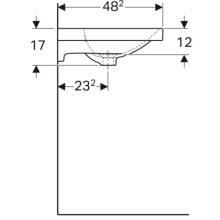 Раковина 60х48,2 см Geberit Acanto 500.620.01.2