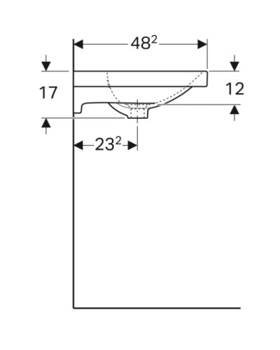 Раковина 60х48,2 см Geberit Acanto 500.620.01.2