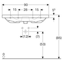 Раковина 90х48,2 см Geberit Acanto 500.624.01.2