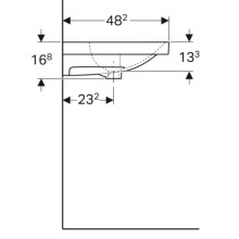 Раковина 90х48,2 см Geberit Acanto 500.624.01.2