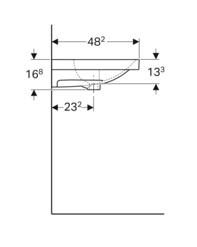 Раковина 90х48,2 см Geberit Acanto 500.624.01.2