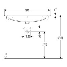Раковина 90х48 см Geberit Acanto 500.643.01.2