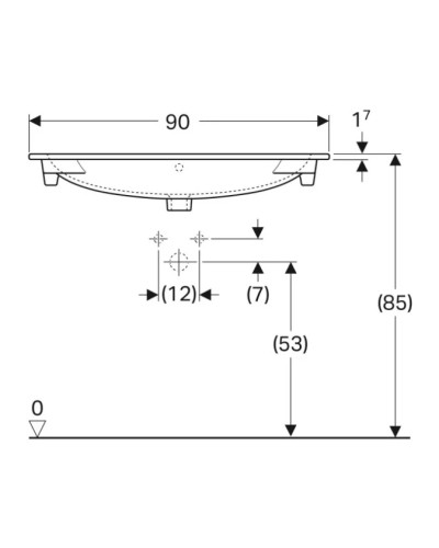 Раковина 90х48 см Geberit Acanto 500.643.01.2