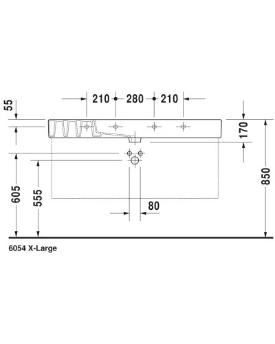Раковина 125х49 см Duravit Vero 0329120000