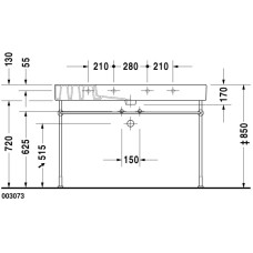 Раковина 125х49 см Duravit Vero 0329120000