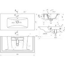 Раковина 100,4х47,5 см Bellezza Эйфория 4660018641235