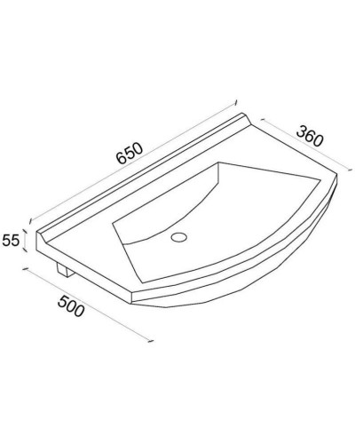 Раковина 65х50 см Bellezza Альфа 4640021622155