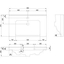 Раковина 80х47 см Bellezza Гармония 4660018640207