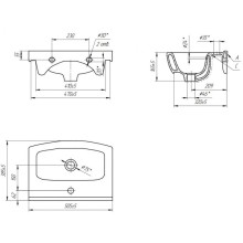 Раковина 50,5х38,5 см Bellezza Cersania 4690311009944