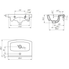 Раковина 50,5х38,5 см Bellezza Cersania 4690311009944