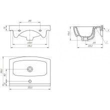 Раковина 55,5х39 см Bellezza Cersania 4690311045010