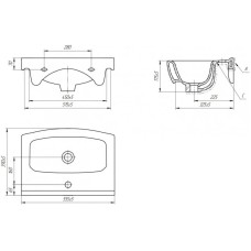 Раковина 55,5х39 см Bellezza Cersania 4690311045010