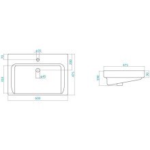 Раковина 60х47,5 см Bellezza Тигода 4620000148562
